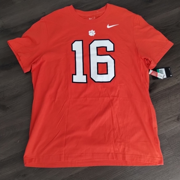 XL Nike NCAA Clemson Tigers Football Trevor  Lawrence Player Tee Shirt Mens - Picture 2 of 7